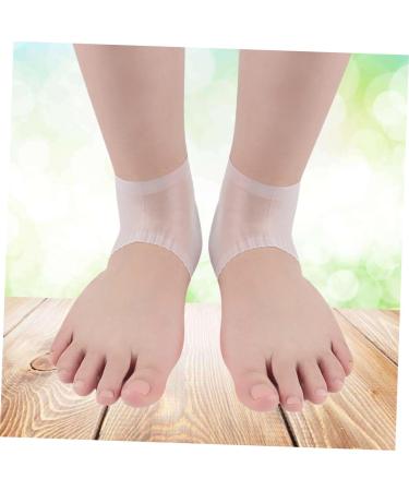 FRCOLOR 3 Pairs Silica Protective Sleeve Cushion Sleeves Pedicure Heel Crack Heel Soreness Relief Shoe Inserts Nonporous Men and Women White - Buy Online on GoSupps.com