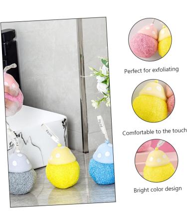FOMIYES 4 pcs Mushroom Bath Balls - Soft Cartoon Body Scrubbers & Shower Puffs for Spa & Shower - Ideal for Kids and Adults - International Shipping Available - Buy Online on GoSupps.com