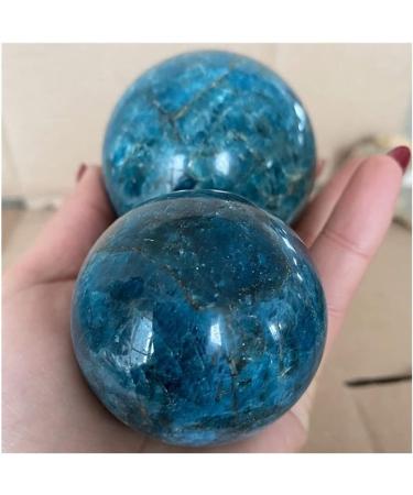 Buy JUKUCKV Blue Apatite Ball - 55mm Natural Healing Stone for Spiritual Support | Polished Crystal for Chakra & Meditation - Buy Online on GoSupps.com