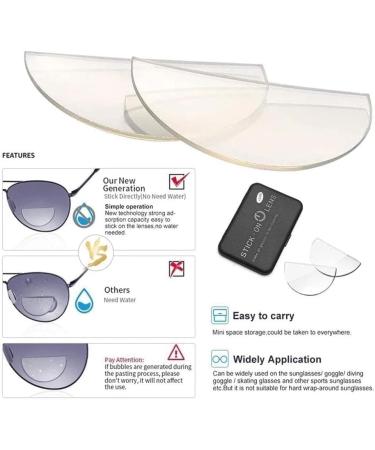 BWESOO Reusable Bifocal Liquid Stick-on Lenses | Presbyopic Reading Magnification Glasses - 150 Silicone Readers - Buy Online on GoSupps.com