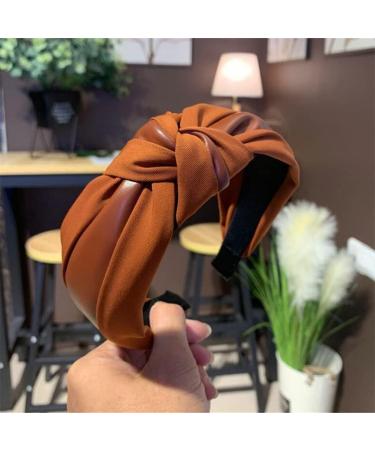 WENLII Women's Leather Patchwork Headband in Color D - Stylish Fabric Headwear and Hair Accessory - Buy Online on GoSupps.com