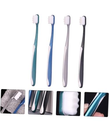 Minkissy Soft Toothbrush Set - 4 PCS Adult Travel Toothbrushes & Hotel Accessories - Gentle Fur Toothbrush for Daily Care & Prosthesis Cleaning - Ideal for Expecting Mothers - Buy Online on GoSupps.com