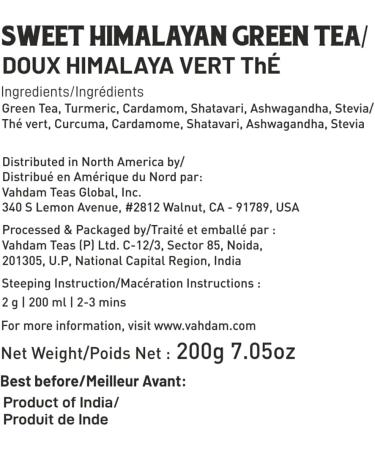 VAHDAM Sweet Himalayan Green Tea Blend | Pure Leaves from the Himalayas | Easy Brewing and Delicious Taste - Buy Online on GoSupps.com
