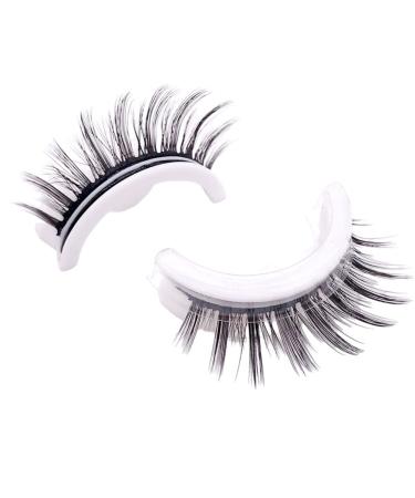 Self Adhesive Eyelashes Waterproof Thick False Lash Reusable Long Fluffy Eyelashes 1Pair. Long Style