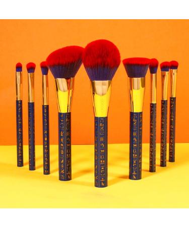 Docolor Bastet Cat Makeup Brush Set - 19Pcs Premium Synthetic Kabuki Brushes for Foundation, Blending, and Eyeshadow - Ancient Egyptian Series - Buy Online on GoSupps.com