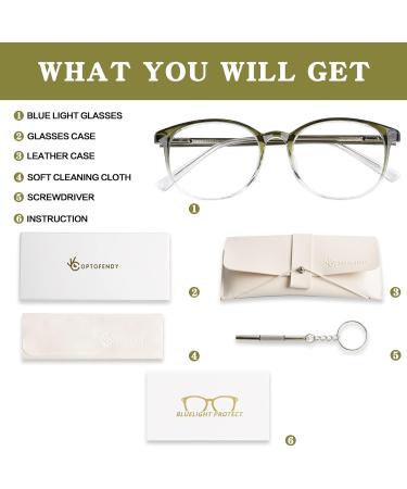 OPTOFENDY Blue Light Glasses for Women - TR90 Eyestrain Relief & UV400 Protection - Buy Online on GoSupps.com