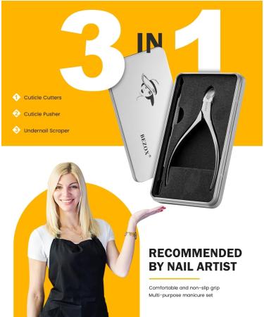 Bezox Skin Shears & Nail Shaver Set - Precision Cuticle & Nail Cleaning - Surgical Stainless Steel | Salon & Home Use - Buy Online on GoSupps.com