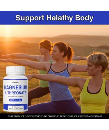 Magnesium L-Threonate | Magnesium L-Threonate 2000mg | Magnesiuma Citrate Capsules | Magneseum Supplements 180 Capsules (Pack 3) - Buy Online on GoSupps.com