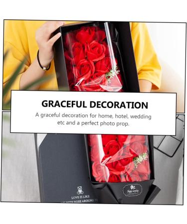minkissy 2 Boxes Rose Bouquet Box Decorative Rose Soap Luxury for Women Bath Soaps Remembrance Shower Soap Roses Plastic Woman Tub - Buy Online on GoSupps.com