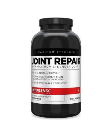 Myogenix Joint and Tissue Supplement Glucosamine & Chondroitin with UC-II and MSM Joint Support Vitamins for Men Bone and Joint Health Supplement (180 Capsules) Joint & Tissue (New Pack)