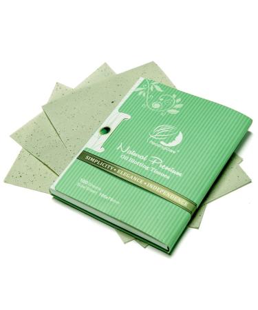 Green Tea Oil Absorbing Tissues - 100ct Premium Face Blotting Paper - Large 10x7cm Sheets, No Waste, Easy to Carry - Pack of 1 - Buy Online on GoSupps.com
