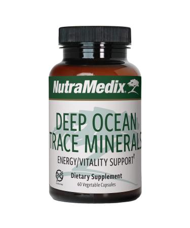 NutraMedix Deep Ocean Trace Minerals - Mineral & Energy Supplements - Magnesium Zinc Potassium Boron Phosphorus & Manganese - Ocean-Sourced Minerals for Electrolyte & Energy Support (60 Capsules)
