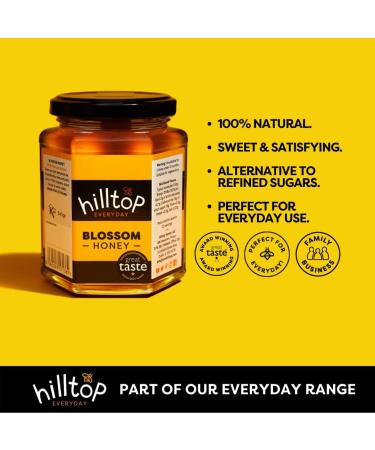 Hilltop Honey Blossom Honey 4 x 340g - Pure Natural Sweetness - Buy Online on GoSupps.com