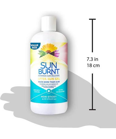 Sunburnt Ultra Hydrating Aloe Vera Gel - Organic Blend for Soothing & Hydrating Dry Skin - 16oz - Buy Online on GoSupps.com