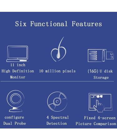 SDTOOP Scalp Detector with Four Images Comparison Facial Skin Oil Moisture Hair Follicles 11 Inch HD LCD Screen Microscope Tester - Buy Online on GoSupps.com
