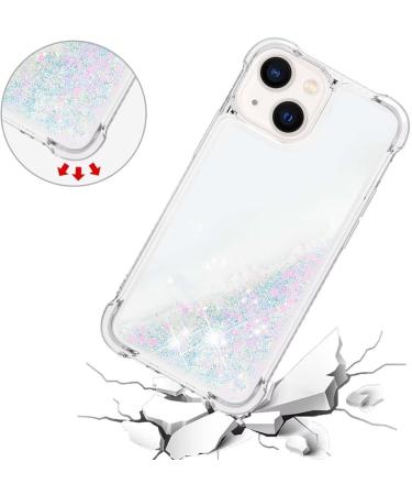 Tivenfezk Nadoli Glitter Drive Sand Shell for iPhone 15 - Silicone Shockproof TPU Bumper Case | Transparent Quicksand Liquid Cover - White & Pink - Buy Online on GoSupps.com