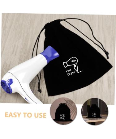 FOMIYES 2pcs Velvet Bag Hairdryer Bag Hair Dryer Attachments Storage Blow Dryer Bag Makeup Brush Bag Flannel 30.00X26.00X0.50CM Black - Buy Online on GoSupps.com