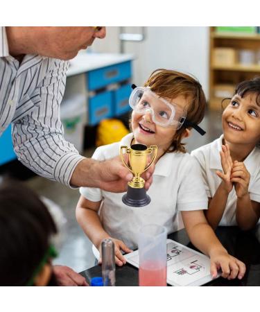 ArtCreativity Gold Plastic Trophies for Kids - Pack of 12 | 4 Inch Golden Colored Trophy Set for Football, Soccer, Baseball | Carnival Prizes and Party Favors for Boys and Girls - Buy Online on GoSupps.com