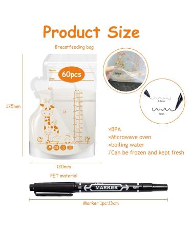 Buy Pre-Sterilized Breast Milk Storage Bags - 250ml 61pcs for Freezing & Storing - Best Quality International Shipping - Buy Online on GoSupps.com