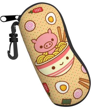 OPSREY grass Pot Leaf printed Glasses Case Portable Zip Storage Case Neutral Sunglasses Soft Case Delicious Sweet Ramen One Size - Buy Online on GoSupps.com