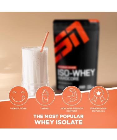 ESN IsoWhey Hardcore Whey Protein Isolate Chocolate 2 x 1000 g + Free ESN Shaker Chocolate 1000 g (Package of 2) - Buy Online on GoSupps.com