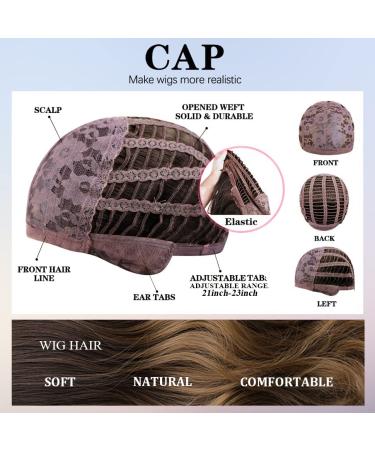 Oefei Ombre Brown Wig with Ponytail - Heat-Resistant Synthetic Hair for Women | Natural Look for Daily Party & Cosplay Wear - Buy Online on GoSupps.com