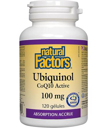 Natural Factors Ubiquinol QH Active CoQ10 100 mg - 120 Softgels | Heart Health & Energy Support - Buy Online on GoSupps.com