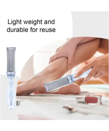 Pedicure File Double Sided Stainless Steel Feet Exfoliator Easy Grip Handle Foot Rasp File for Women Men Foot Care Dead Skin Dry Cracked - Buy Online on GoSupps.com