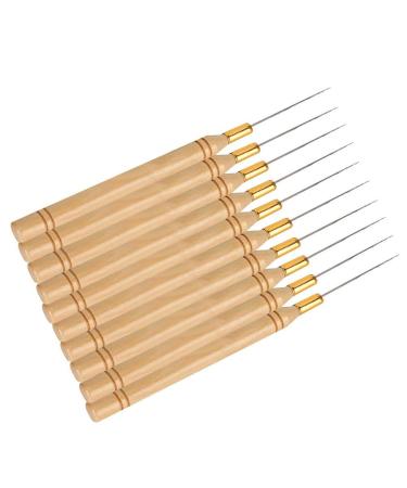 10PCS Wooden Handle Hair Extension Hook Needle - Wig Tools for Easy Hair Extensions - Buy Online on GoSupps.com