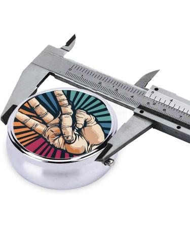 Rock and Roll Round Pill Box - 3 Compartment Portable Travel Organizer for Vitamins & Medicine - Buy Online on GoSupps.com