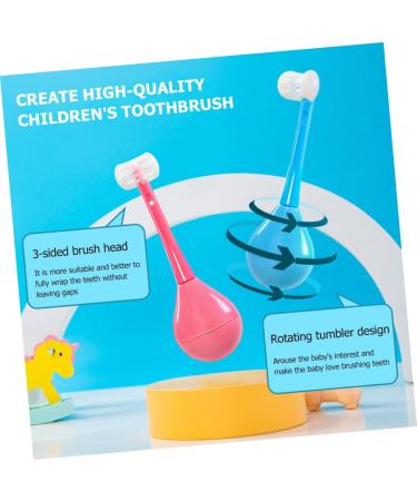 Gatuida 2-in-1 Tumbler Toothbrush for Kids | 360 U-Type Dental Care & Oral Hygiene for Toddlers | Manual Handheld Toothbrush - Buy Online on GoSupps.com
