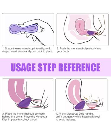 PLLype Menstrual Disc - Leak-Proof Silicone Menstrual Cup | Reusable Tampon Alternative for Sports Swimming & Yoga | S+L Size in Purple - Buy Online on GoSupps.com