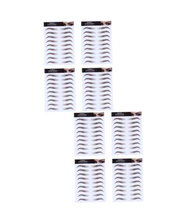 FOMIYES 8 Pcs Eyebrow Stickers Waterproof Makeup Brown Eyebrows Artificial Eyebrow 4d Hair Applique