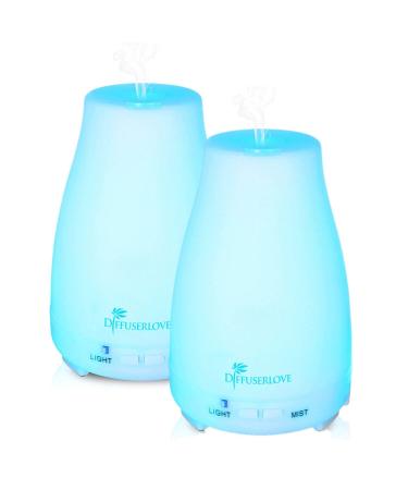Diffuserlove 2 Pack 200ml Essential Oil Diffuser Ultrasonic Aromatherapy Diffuser Cool Mist Humidifiers with 7 Color LED Lights & Waterless Auto Shut-Off for Home Office Kitchen Bedroom. - Buy Online on GoSupps.com