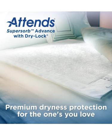 Attends Supersorb Advanced Premium Underpads - Adult Incontinence Care 30x36 - 5 Count (Pack of 12) - Buy Online on GoSupps.com