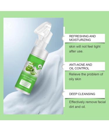 Nettoyant Visage Moussant L'aloe Vera - Nettoie En Douceur Les Pores Hydrate (sans Tiraillements) limine Impuret s L'acn Et Points Noirs For Une Peau Nette(1PCS) 1 g (Lot de 1) - Buy Online on GoSupps.com