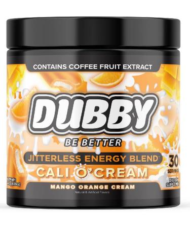 Dubby - Gamer Energy Drink Powder for Gaming - Sugar Free Energy Drinks Nootropics Jitter-Free Natural Energy Powder Mango Orange Cream Flavor 30 Serving 5.61 Ounces (Cali Cream)