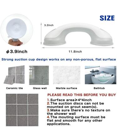 Suction Grab Bars for Shower - Portable Bathroom Handles for Elderly & Children (2 Pack) - Buy Online on GoSupps.com