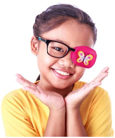 Eye Patch- Butterfly Eyeglass Eye Patch for Children by Patch Pals (Left Eye Coverage)