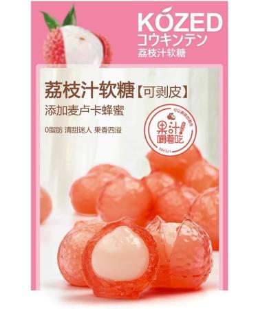 5 flavors Peeling fruit juice fudge 75g/bag 50% Juice Content gummy candy Mango white peach grape Litchi sugar soft candy Toffee Healthy Candy Delicious fruit cand (Grape 1bag) Grape 1bag - Buy Online on GoSupps.com