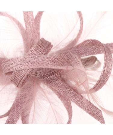 McBURN Clip Fascinator Hair Accessory - Italian-Made Headpiece for Ladies | Spring-Summer Old Pink Occasion Hat | Perfect for Weddings & Events - Buy Online on GoSupps.com