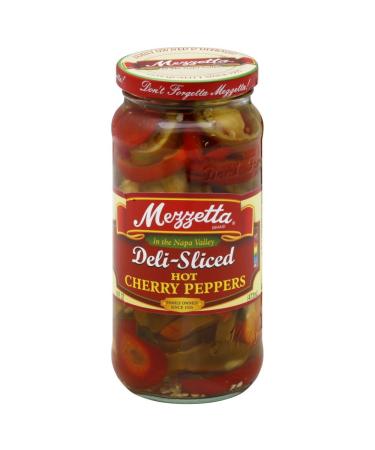 Mezzetta Cherry Peppers Sliced Hot 16.0 OZ(Pack of 2)