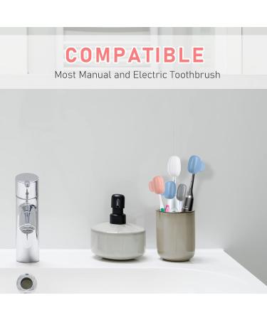 Toothbrush Covers Family Pack - Travel Caps for Electronic & Manual Toothbrushes | 4-Color Protector for Adults & Kids - Buy Online on GoSupps.com