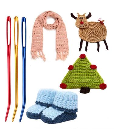 18 PCS Metal Bent Tip Tapestry Needles for Yarn Knitting Crochet - Large Eye Blunt Needles for Sewing and Weaving - Buy Online on GoSupps.com