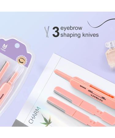 Professional Dermaplane Razor for Women - Facial Hair Removal Tool with 3 Eyebrow Razors (3 Pack) - Buy Online on GoSupps.com