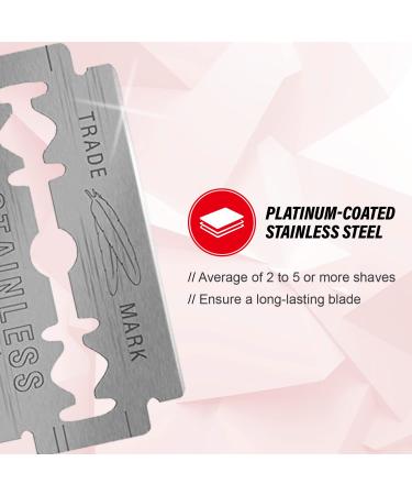 Feather Double Edge Safety Razor Blades - 10 Count (Pack of 1) - Buy Online on GoSupps.com