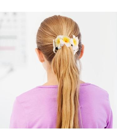 Beaupretty Hawaiian Flower Hair Tie Plumeria Hair Scrunchy Women Hair Tie Summer Flower Hair Tie Elastic Hair Bands for Women Girls - Buy Online on GoSupps.com