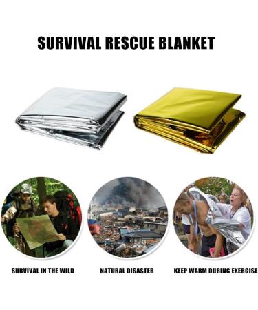 Buy Sagasave 10pcs Foil Survival Blankets - Thermal Reflective Emergency Space Blankets for Outdoor & Hiking | Individually Packaged 140x210cm Gold - Buy Online on GoSupps.com