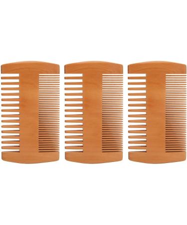 Doublesided beard comb avoid static wide teeth wooden beard comb portable size for all hair types - Buy Online on GoSupps.com