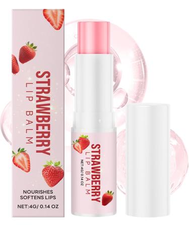 Natural Strawberry Lip Balm Nourishing and Moisturizing | Moisturizing and Softening Lip Butter - For Women Men and Girls - Ideal for Winter Travel Parties Everyday Use Work and Birthdays - Buy Online on GoSupps.com